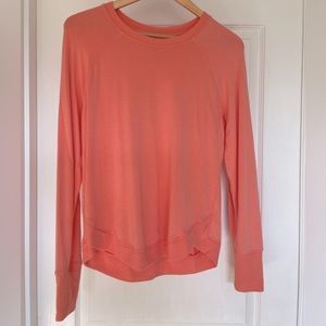 Athleta Mindset Sweatshirt, coral, small